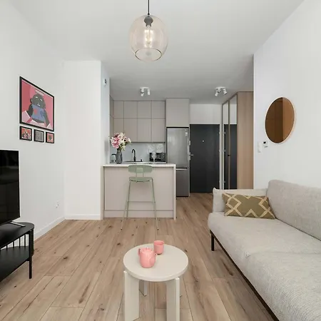 Beige In With Parking And Balcony By Renters Apartment Wroclaw